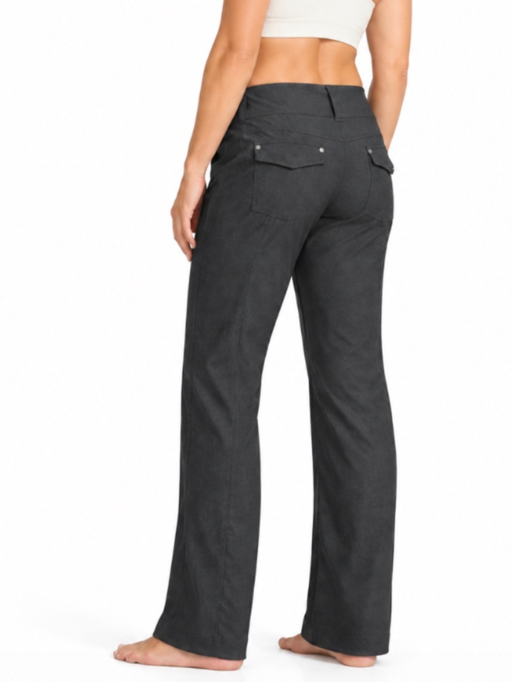 Athleta Straight Leg Pants in Charcoal Gray
